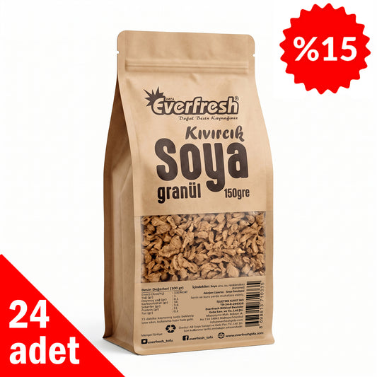 Kıvırcık Soya Granül 150 gr - 24 Adet